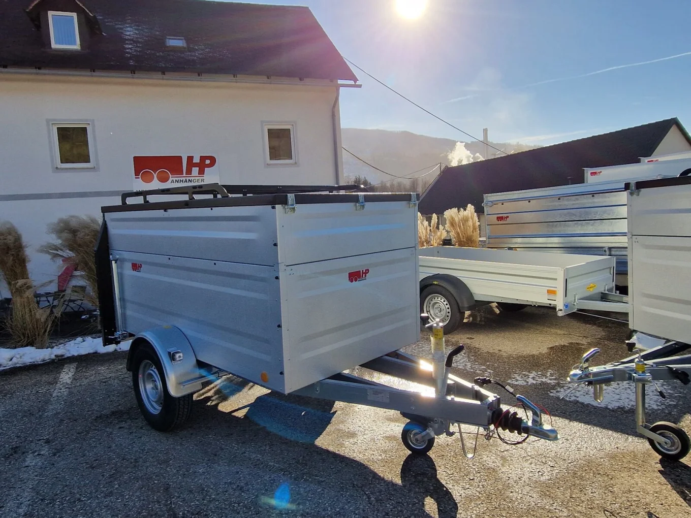 PKW-Anhänger, Deckelanhänger-Kofferanhänger HP 2011 G72, 1000 kg gebremst, 2020 x 1075 x 675 mm, inkl. Deckel versperrbar