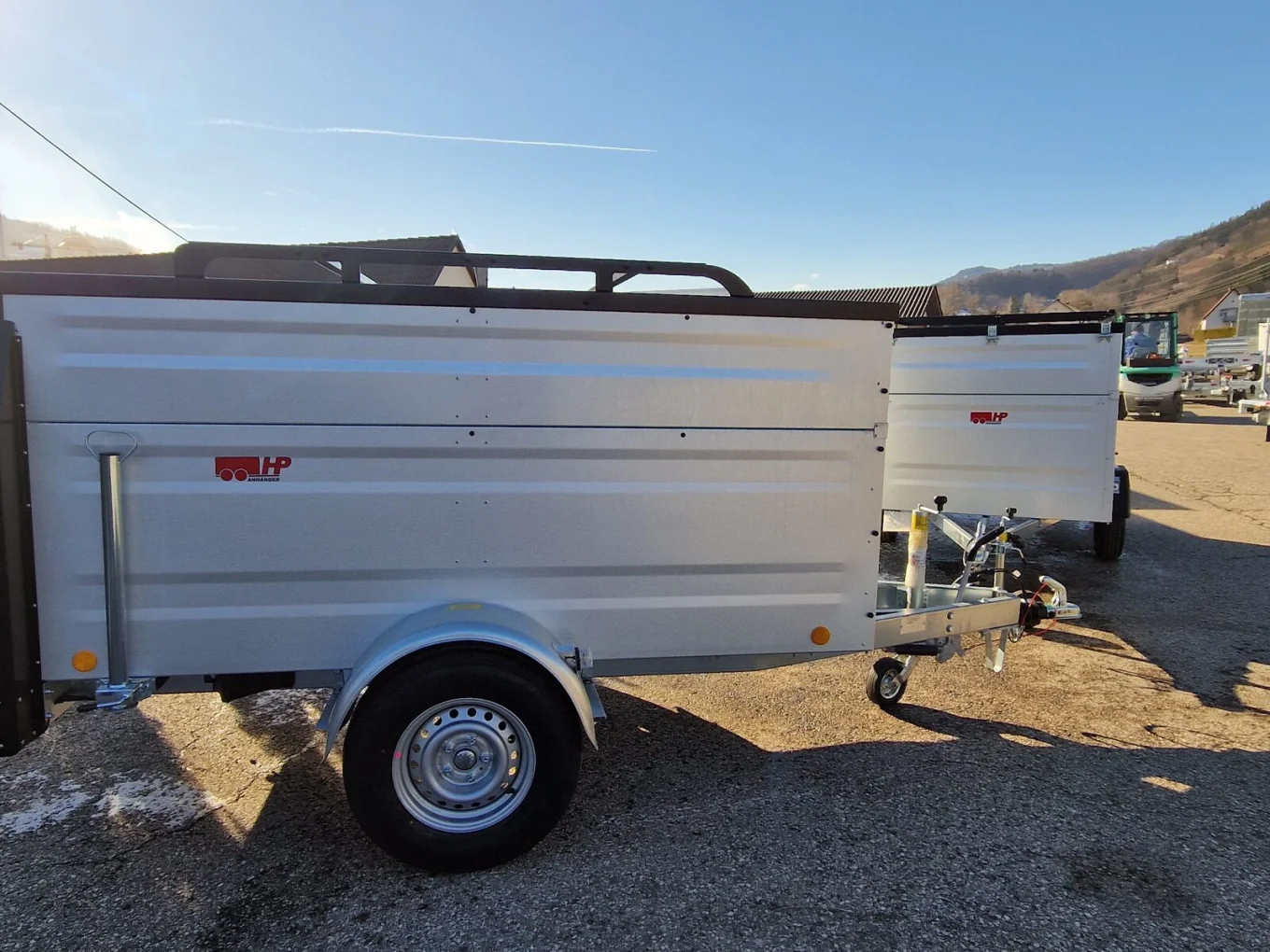 PKW-Anhänger, Deckelanhänger-Kofferanhänger HP 2011 G72, 1000 kg gebremst, 2020 x 1075 x 675 mm, inkl. Deckel versperrbar