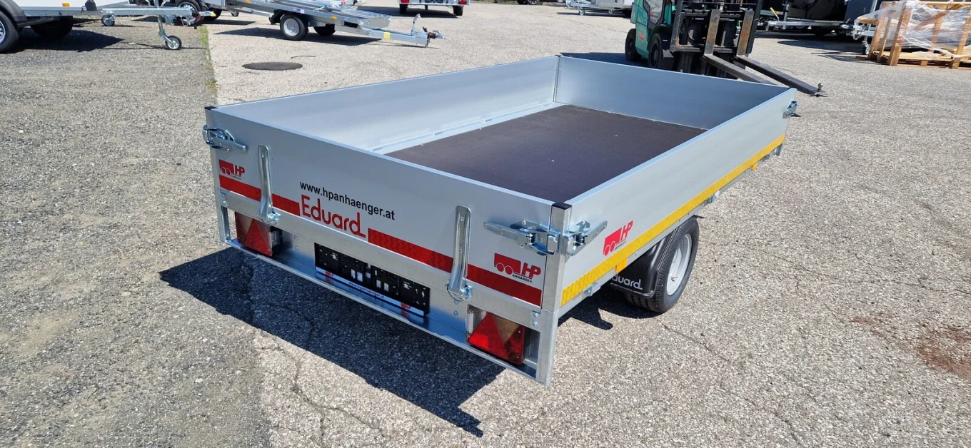 PKW-Anhänger, Hochlader Eduard 2514 G, 2510 x 1450 x 300 mm, 750 kg gebremst