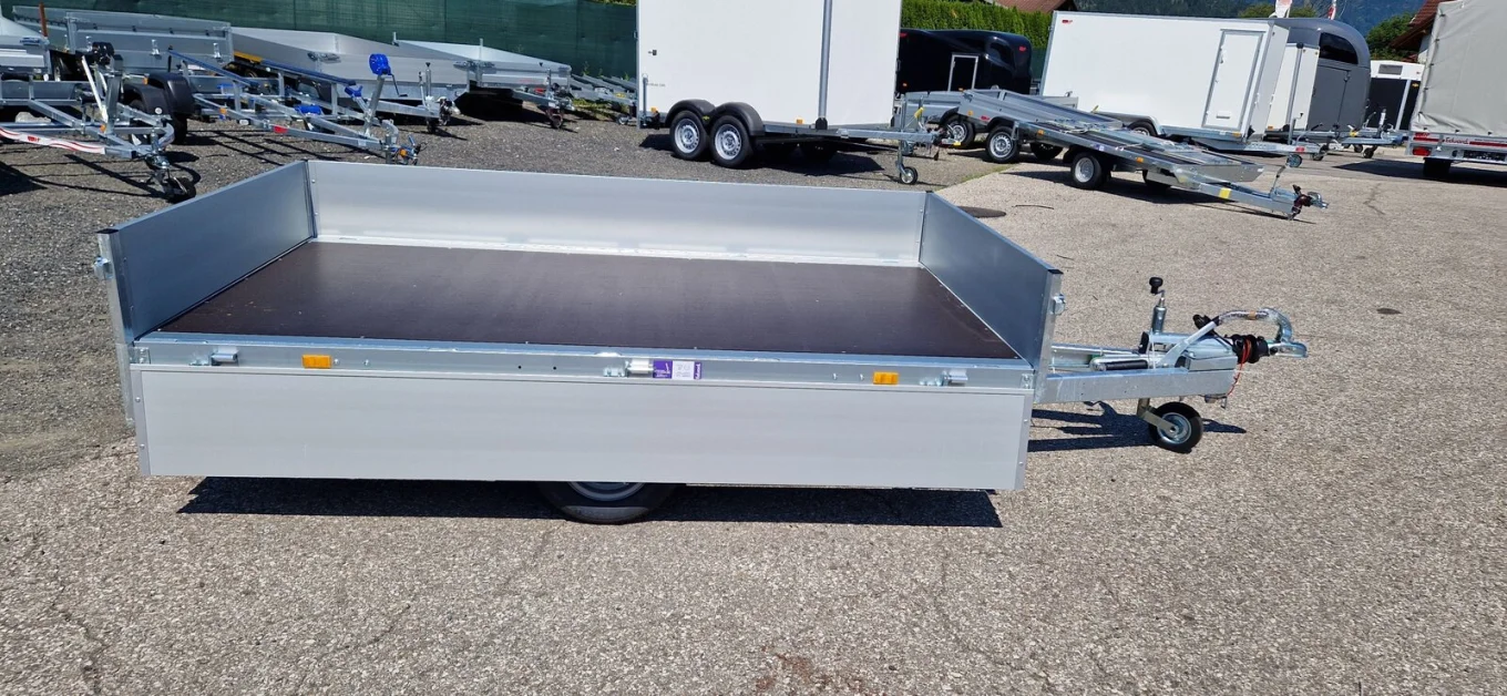 PKW-Anhänger, Hochlader Eduard 2514 G, 2510 x 1450 x 300 mm, 750 kg gebremst