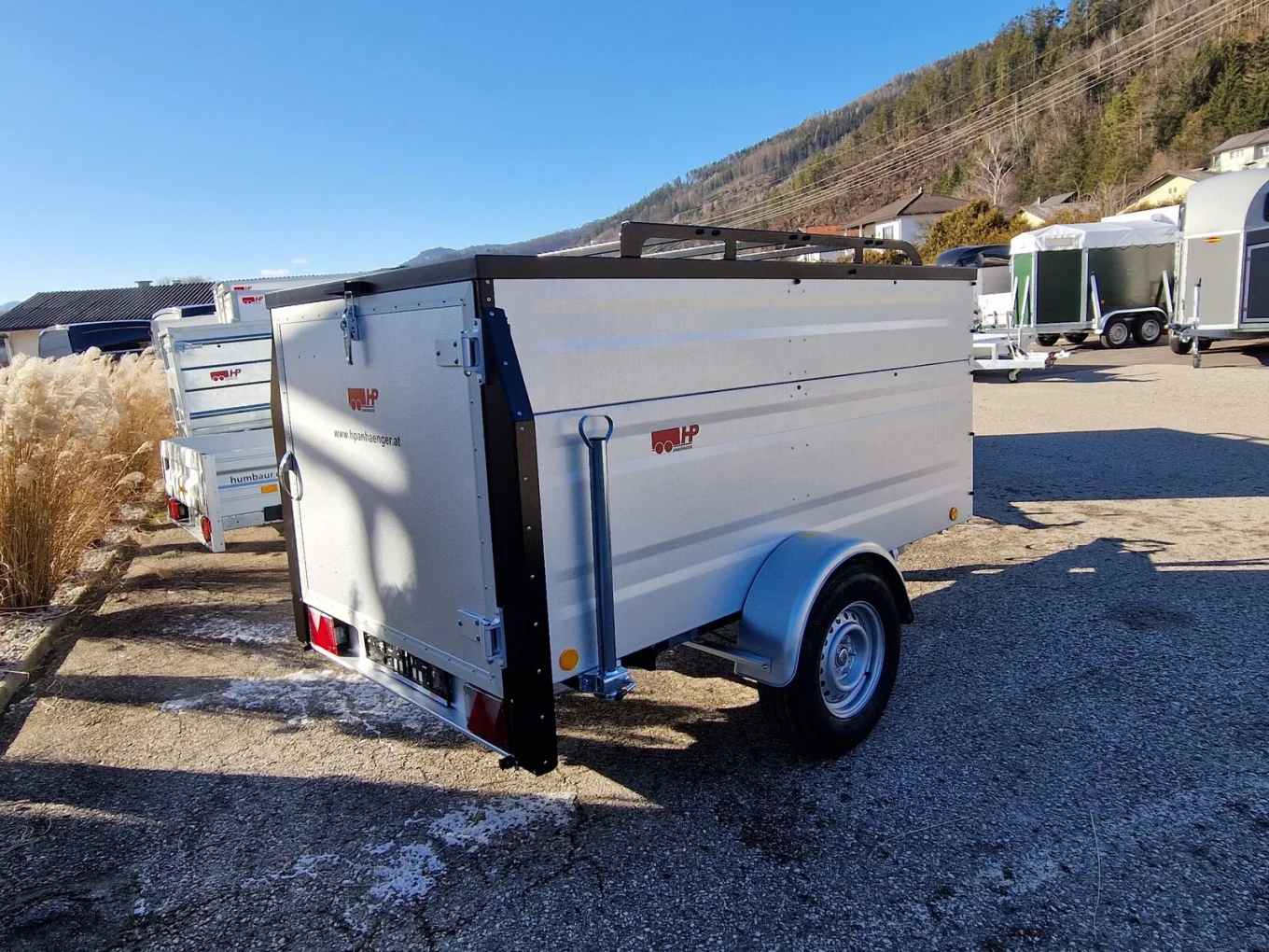 PKW-Anhänger, Deckelanhänger-Kofferanhänger HP 2011 G72, 1000 kg gebremst, 2020 x 1075 x 675 mm, inkl. Deckel versperrbar