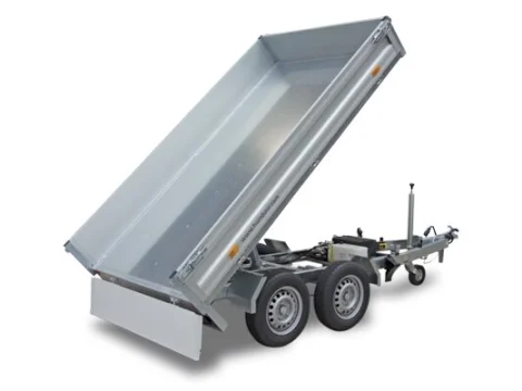 PKW-Anhänger, Rückwärtskipper Humbaur HUK 202715 Alu, Tandem-Rückwärts kippbar mit Handpumpe, 2.000kg