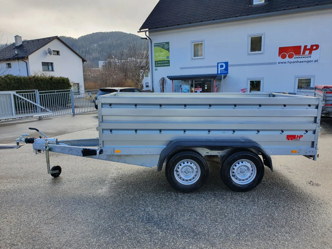 PKW Anhänger, Autoanhänger, Tandemanhänger HP 3015 TAV, 3000x1500x350 mm, 2000 kg GG, + Aufsatzwände u. Flachplane