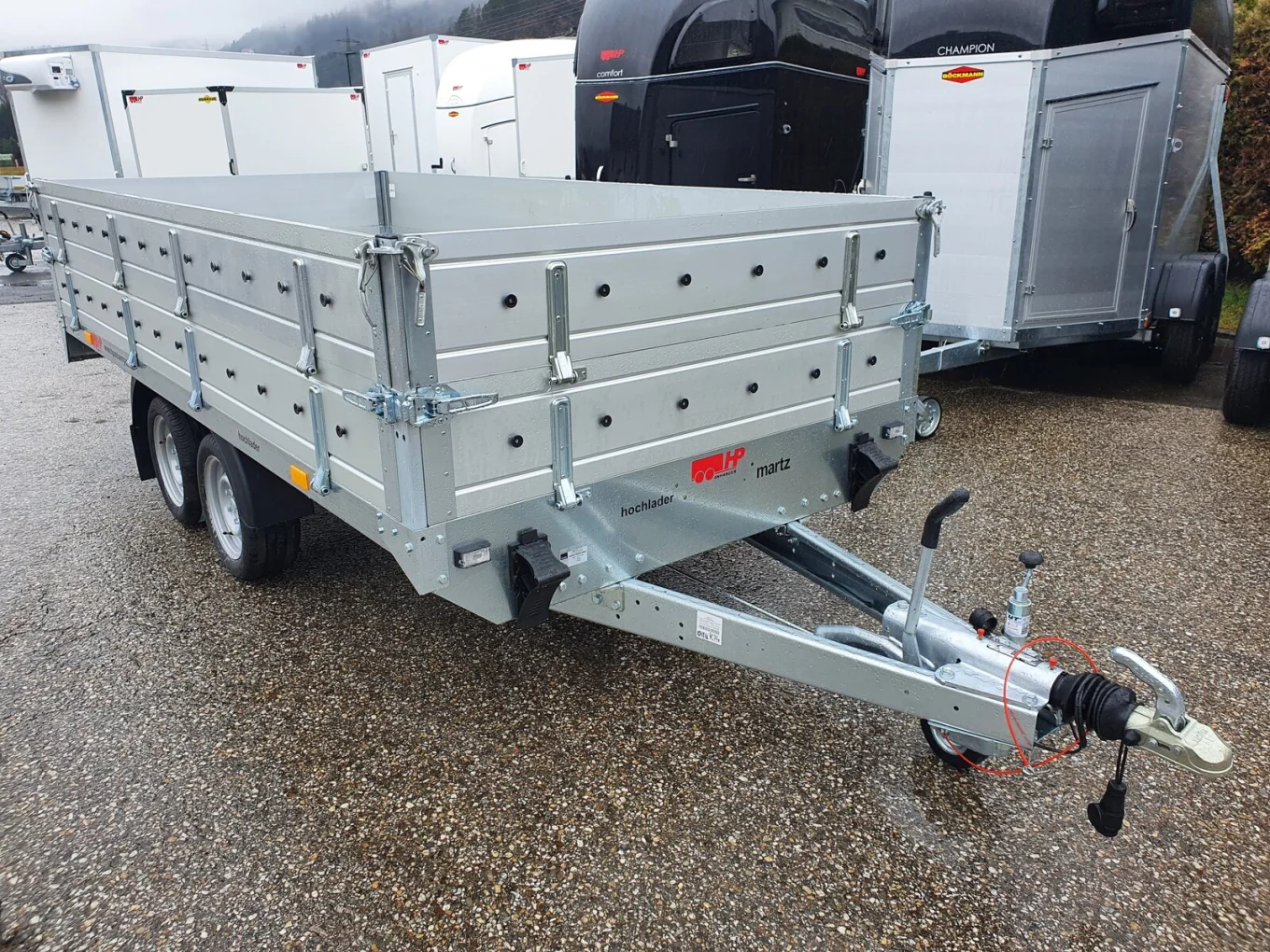 Hochlader, PKW-Anhänger, HP 273217 LH im Set mit Aufsatzwände, 2700 kg GG