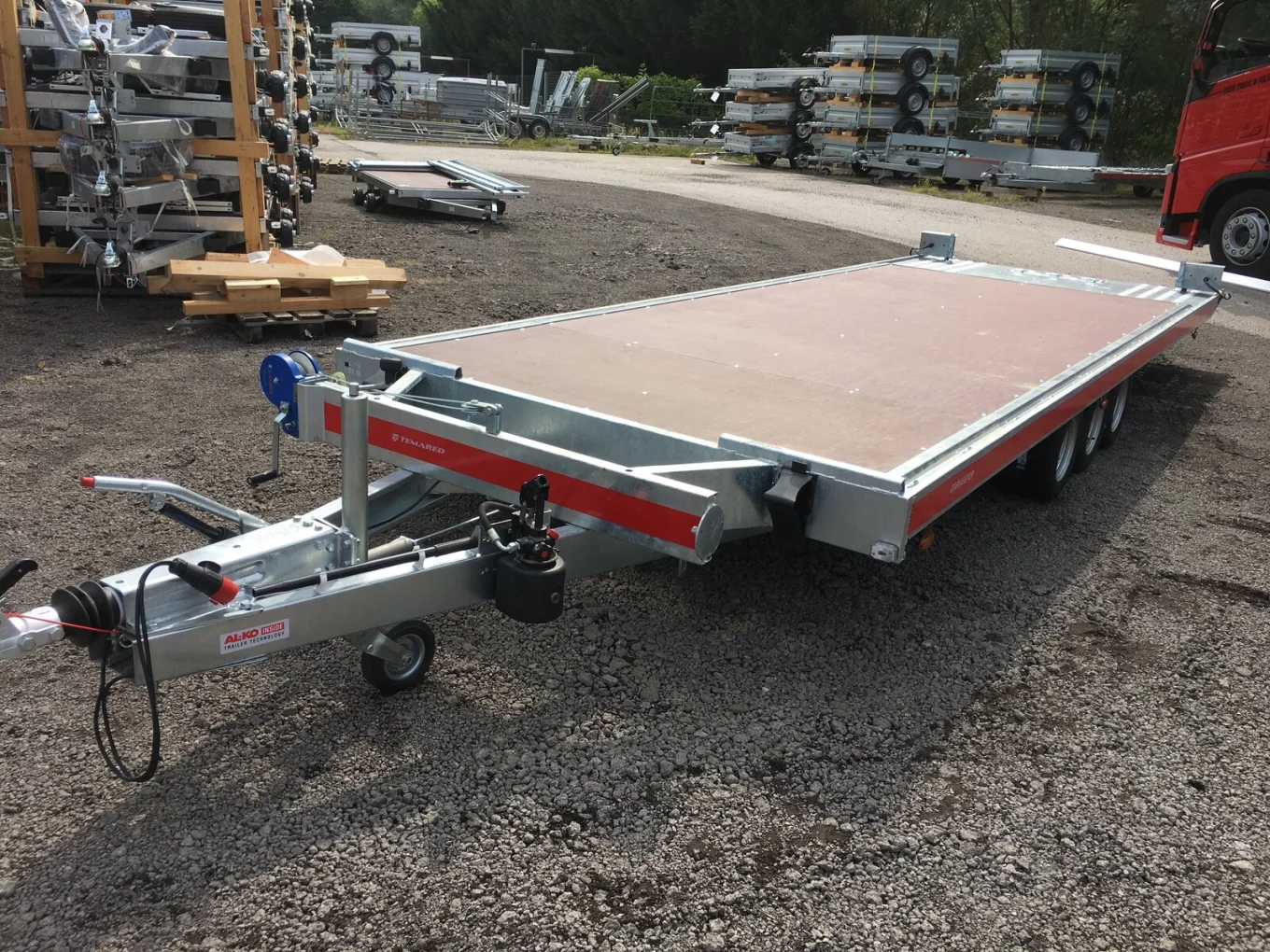 Autotransporter, Fahrzeugtransporter, Autoanhänger HP 502035 ATPK Tridem 3500 kg GG