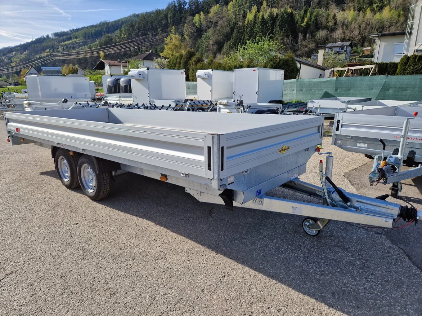 Hochlader, Tandemanhänger, Humbaur HN 355221 mit Niederfahrwerk