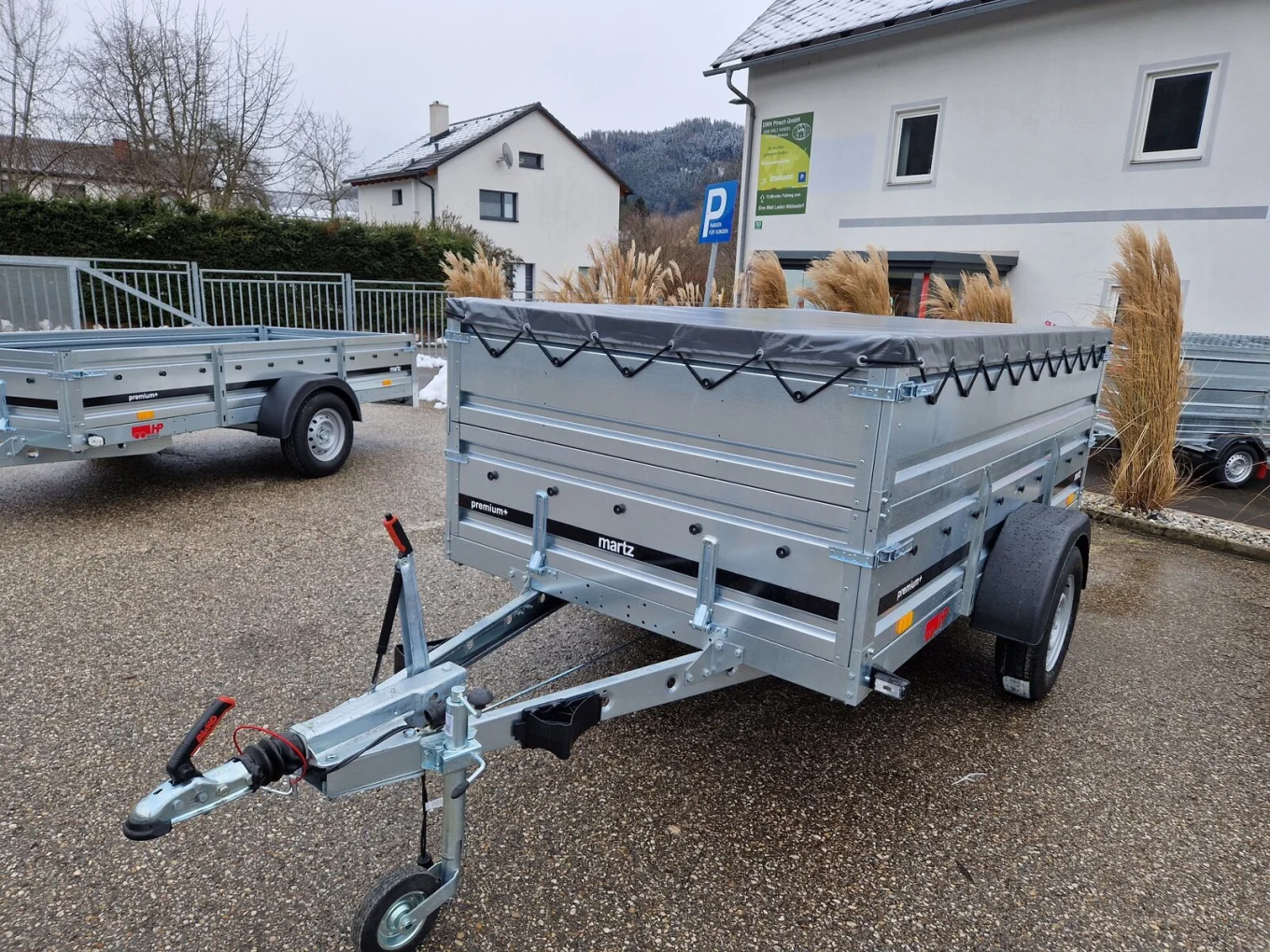 PKW-Anhänger, Autoanhänger HP 2615 GA, 2630 x 1500 x 400 mm, + Aufsatzw. 400 mm, Flachplane