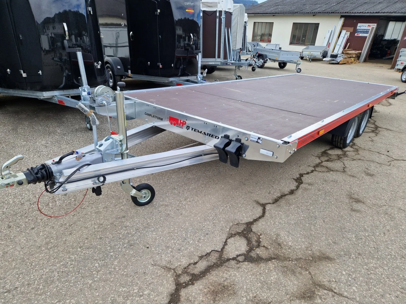 Autotransporter, Fahrzeugtransporter, Autoanhänger HP 512135 T-AL, Neu VOLL ALU