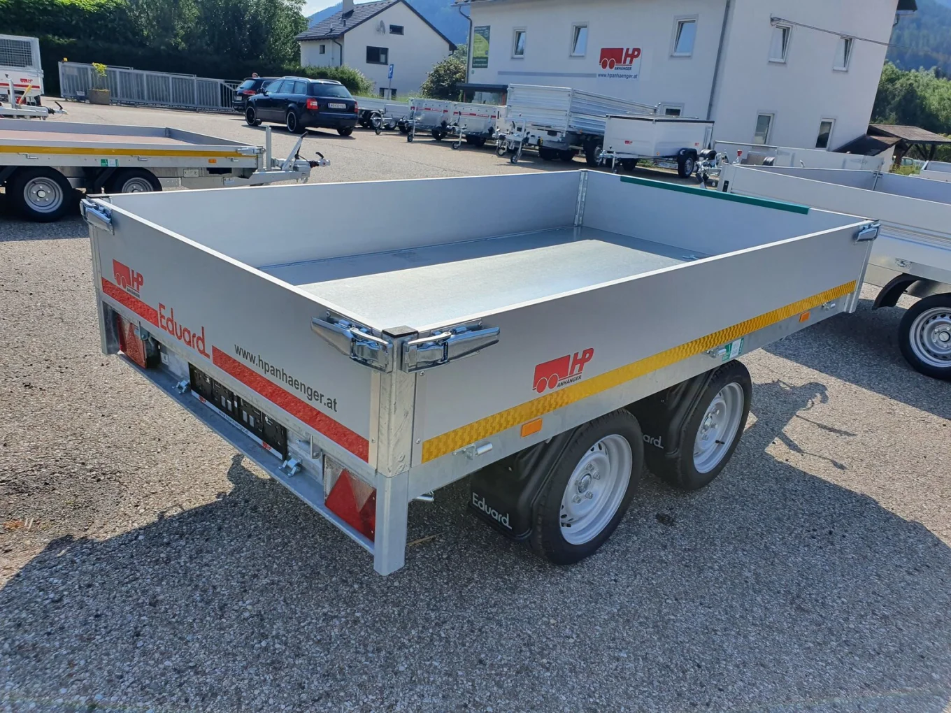 Rückwärtskipper, PKW-Anhänger Eduard 2615 TRK, 2560x1500x300mm, 2700 kg Tandem