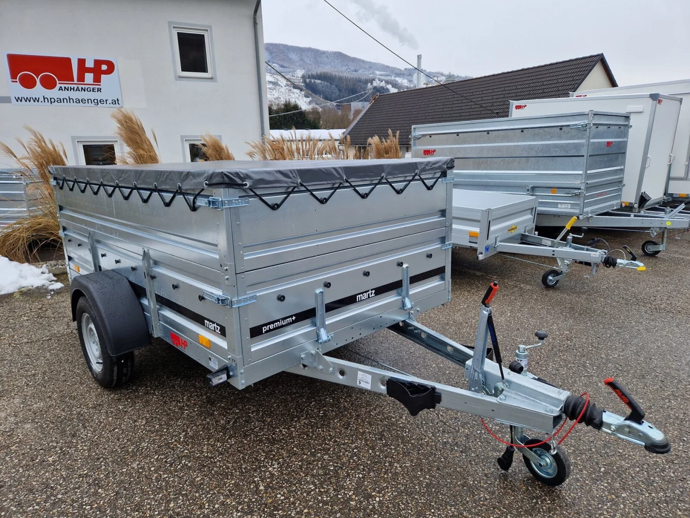 PKW-Anhänger, Autoanhänger HP 2615 GA, 2630 x 1500 x 400 mm, + Aufsatzw. 400 mm, Flachplane