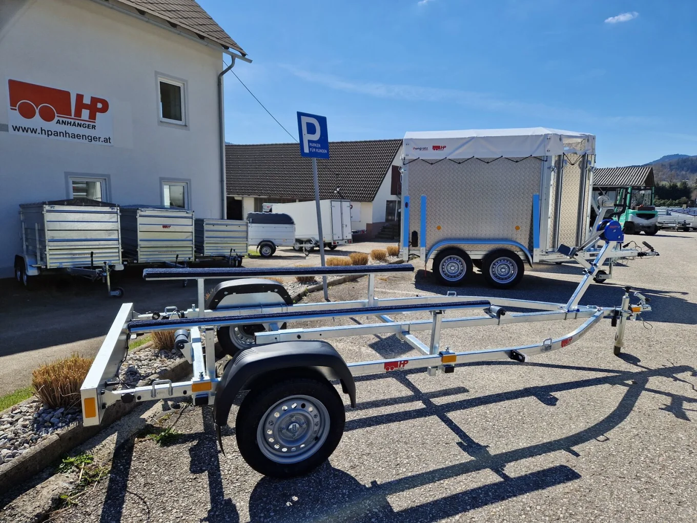 Bootsanhänger ungebremst HP 750 BA-L, 750 kg ungebremst mit Langauflagen für Bootslänger und Jet-Ski bis max. 5,6 m