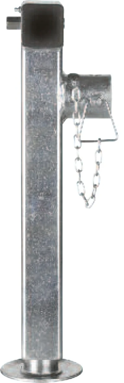 2 x Stützfuß Klappbar 400mm inkl. Adapter & 1 Stk. Handkurbel, montiertes Zubehör