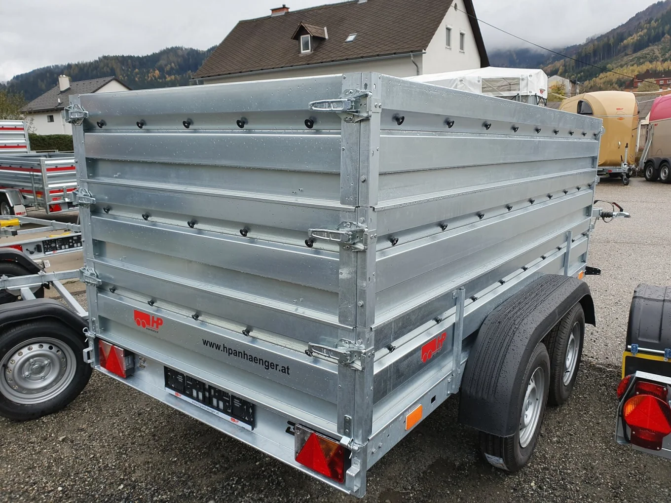 PKW Anhänger, Autoanhänger, Tandemanhänger HP 3015 TAV, 3000x1500x350 mm, 2000 kg GG, + Aufsatzwände u. Flachplane