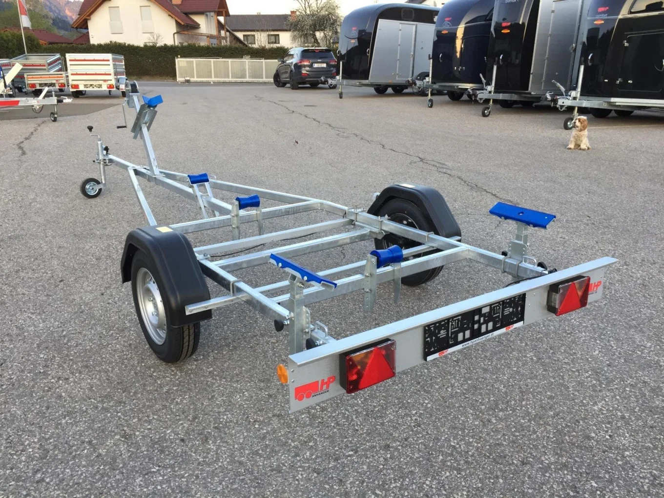 Bootsanhänger, Bootstrailer HP 750 BA-S - ungebremster Motorbootanhänger für Boote bis 5,5m, 750 kg PKW-Anhänger