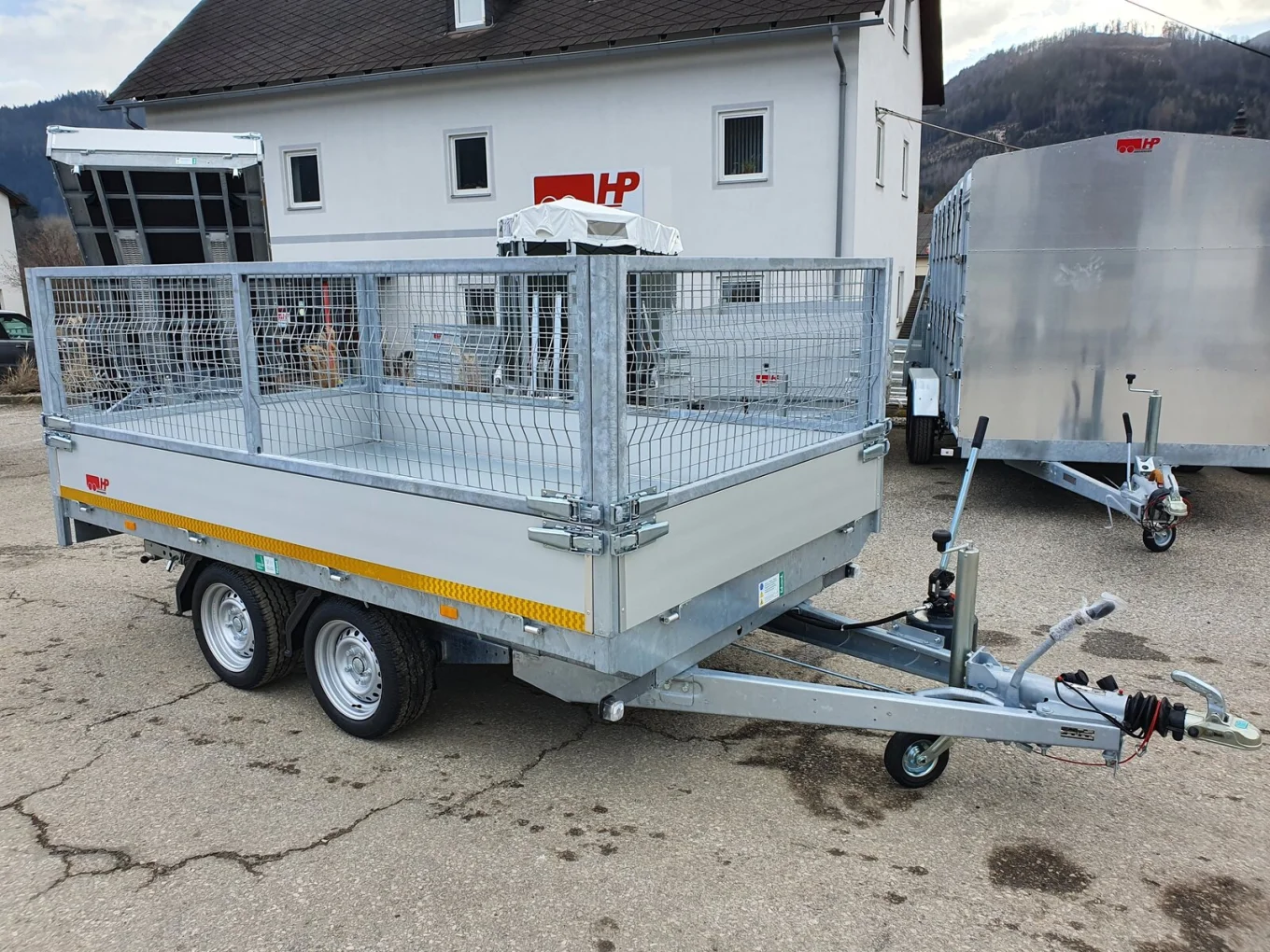 PKW-Anhänger, 3-Seiten Kipper Eduard 3518 3-SK EP, 3580 x 1800 x 300 mm, 3500 kg GG, hydraulisch mit E-Kombipumpe