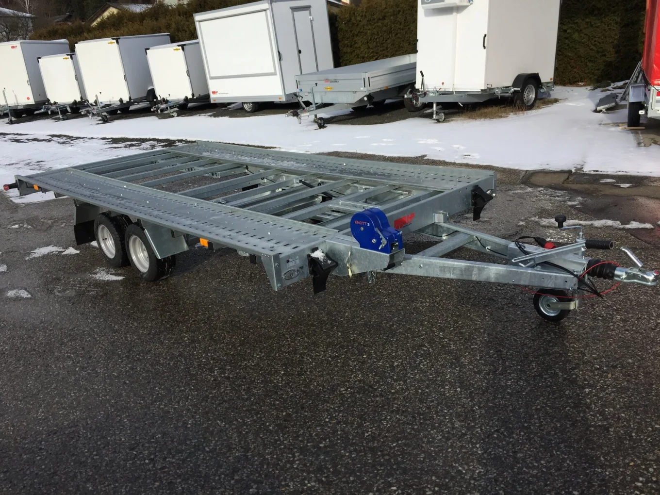Autotransporter, PKW Anhänger HP 412127 ATK, 2700 kg GG, 4020x2150 mm, kippbar, Fahrzeugtransporter-Autoanhänger