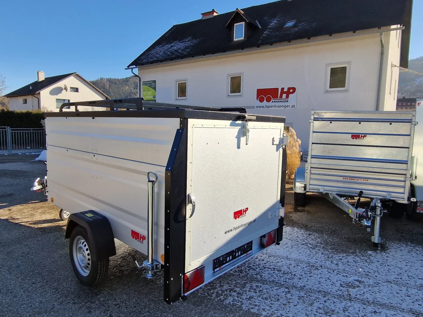 PKW-Anhänger, Deckelanhänger-Kofferanhänger HP 2011 U72, 750 kg ungebremst, 2020 x 1075 x 675 mm, inkl. Deckel versperrbar