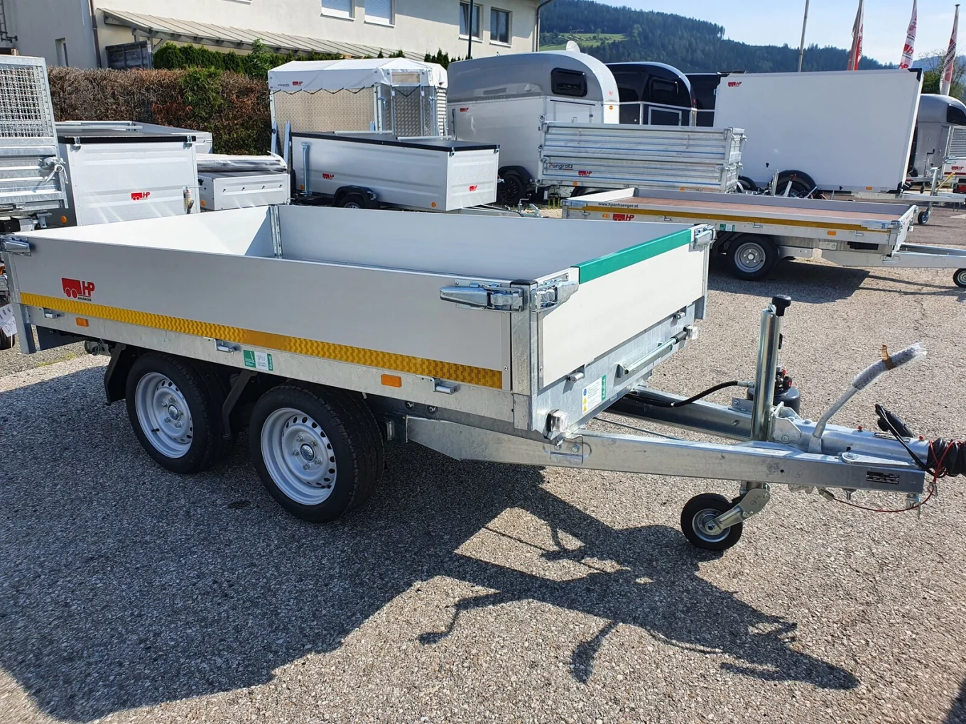 Rückwärtskipper, PKW-Anhänger Eduard 2615 TRK, 2560x1500x300mm, 2000 kg Tandem