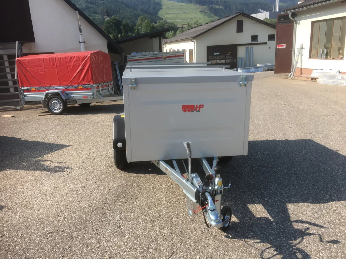 PKW-Anhänger, Deckelanhänger-Kofferanhänger HP 2011 G72, 1000 kg gebremst, 2020 x 1075 x 675 mm, inkl. Deckel versperrbar