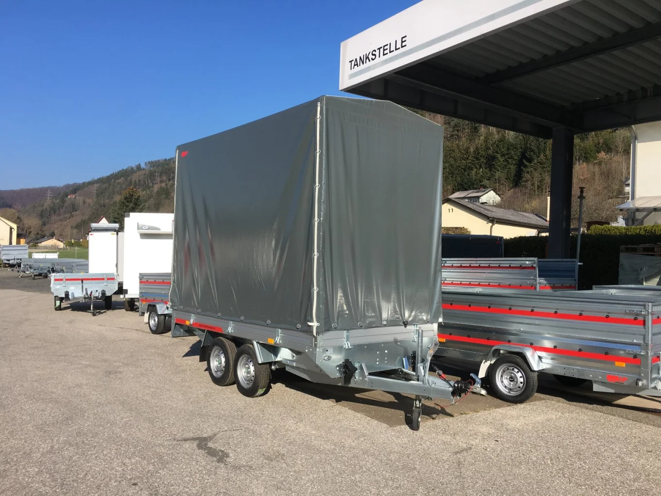 PKW-Anhänger, Hochlader, HP 203217 LH, 2000 kg Tandem, 3250x1720x300 mm, Autoanhänger