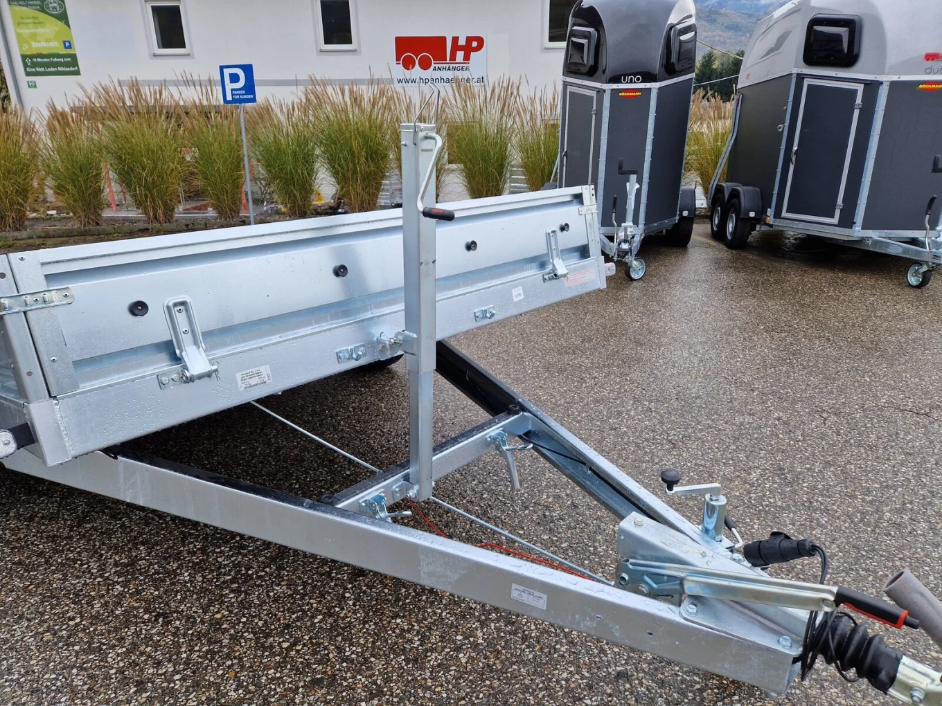 PKW-Anhänger, Fahrzeugtransporter, Universaltransporter HP 183818 kippbar mit Überfahrwand