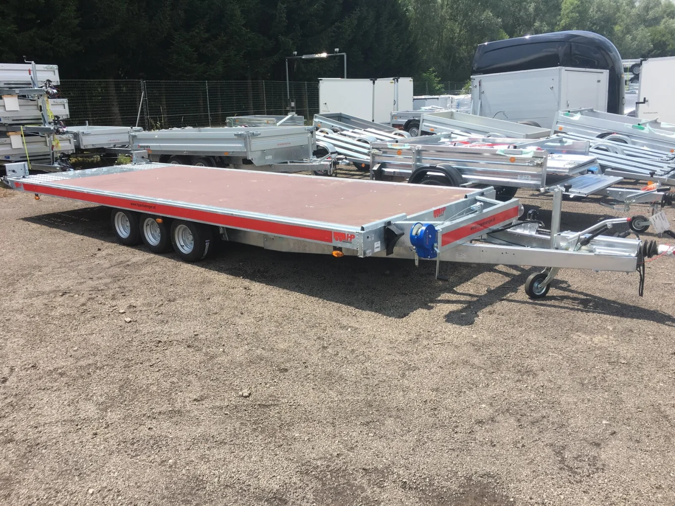 Autotransporter, Fahrzeugtransporter, Autoanhänger HP 502035 ATPK Tridem 3500 kg GG