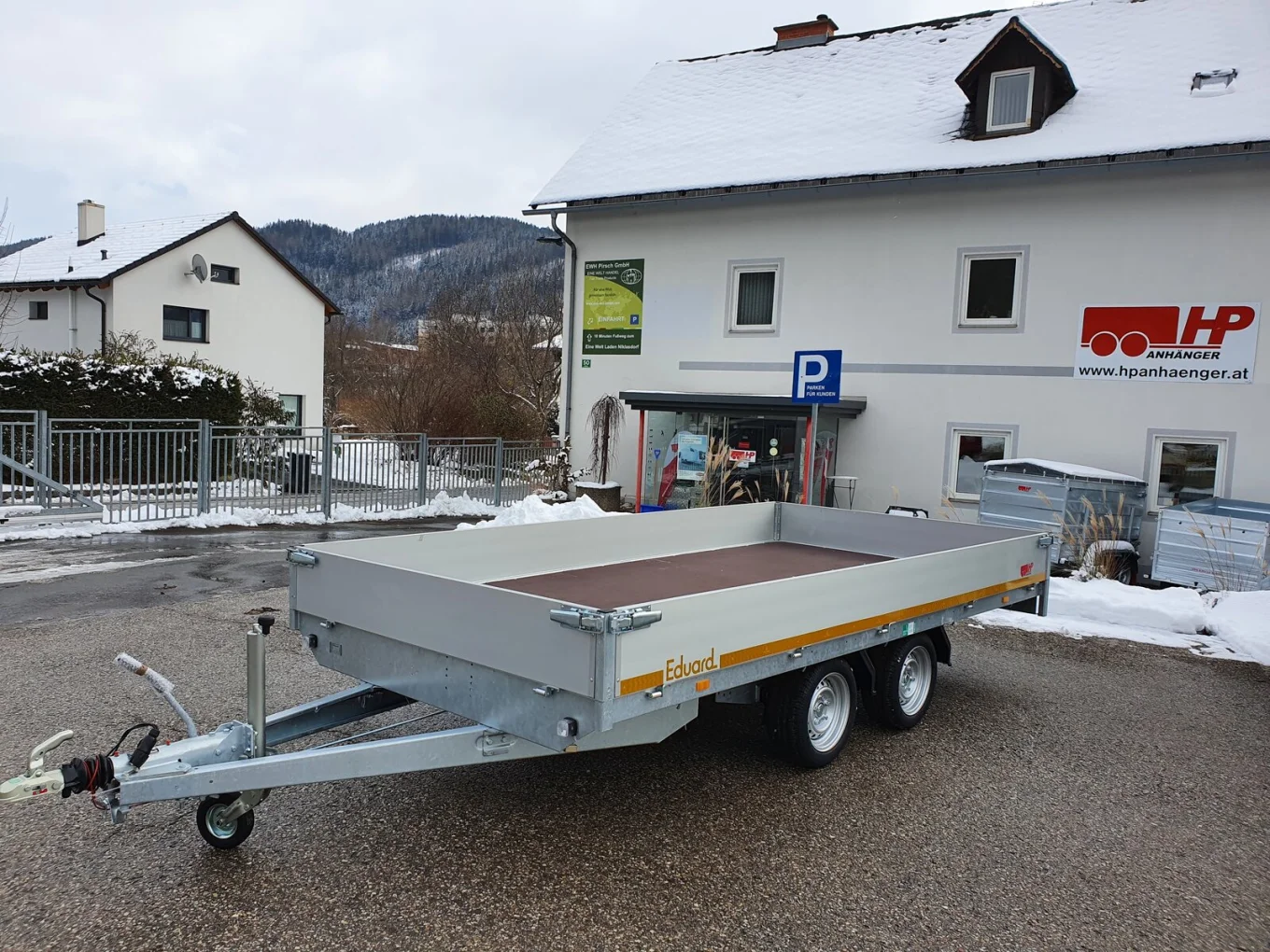 PKW-Anhänger, Autoanhänger Hochlader EDUARD 3318-GD, 3300 x 1800 x 300 mm, 2700 kg GG