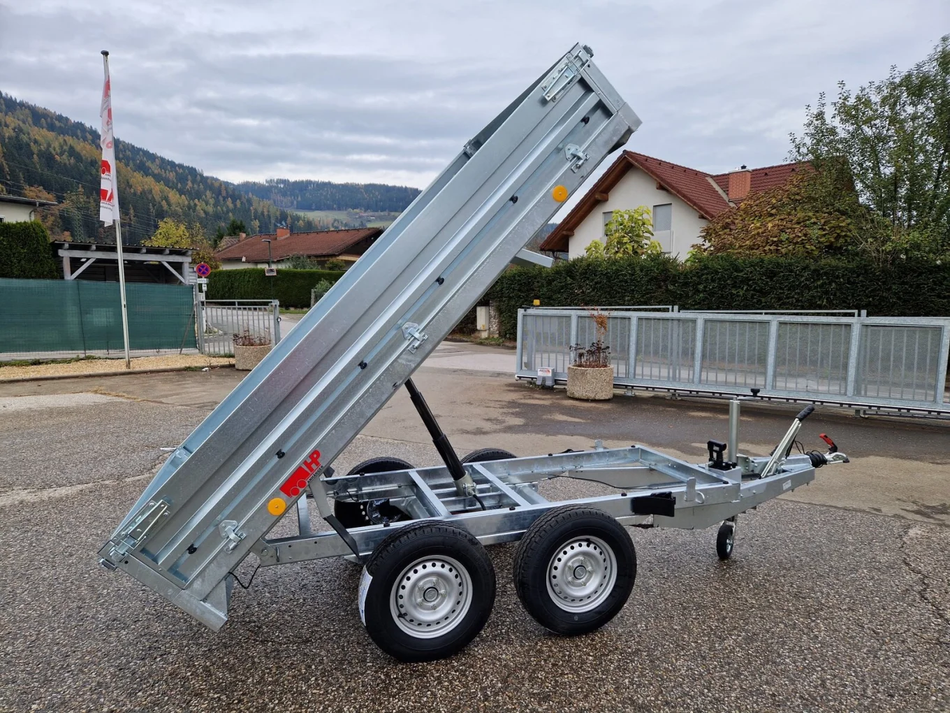 Rückwärtskipper, PKW-Anhänger HP 272515RK im Set mit Gitteraufsatz 600 mm & Netz